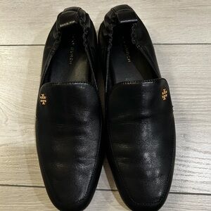Tory Burch Black Leather Women’s Loafers